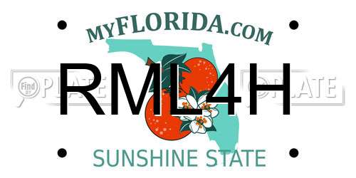 RML4H Florida License Plate