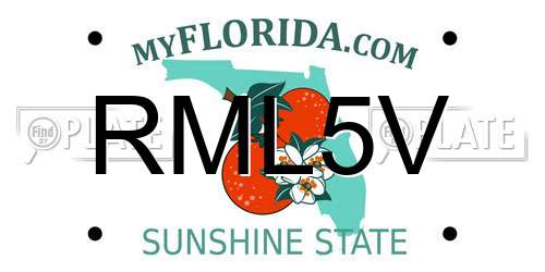 RML5V Florida License Plate