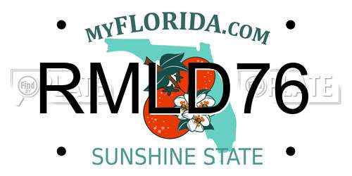 RMLD76 Florida License Plate