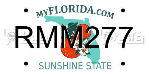 RMM277 Florida License Plate