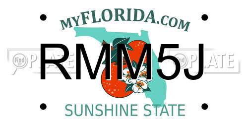 RMM5J Florida License Plate