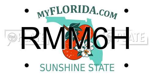 RMM6H Florida License Plate