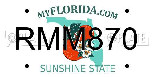 RMM870 Florida License Plate