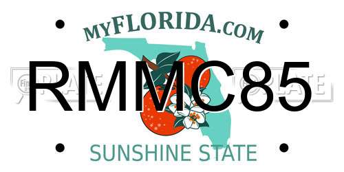 RMMC85 Florida License Plate