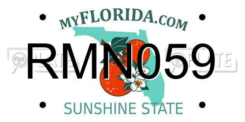 RMN059 Florida License Plate