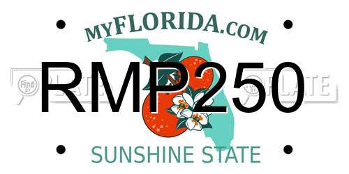 RMP250 Florida License Plate
