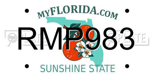 RMP983 Florida License Plate