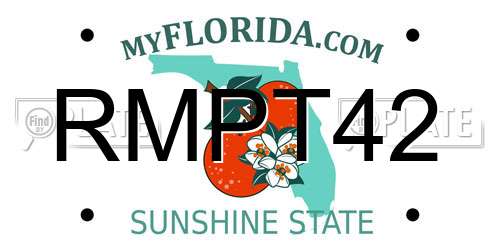 RMPT42 Florida License Plate
