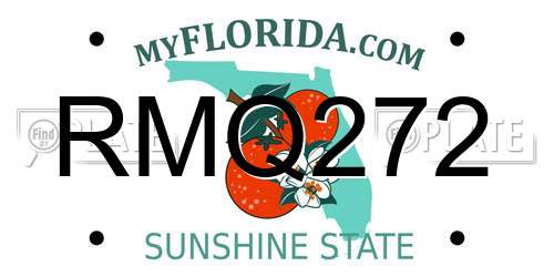 RMQ272 Florida License Plate