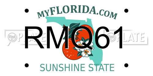 RMQ61 Florida License Plate