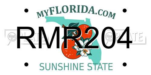 RMR204 Florida License Plate