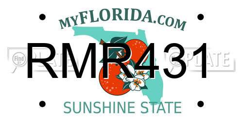 RMR431 Florida License Plate