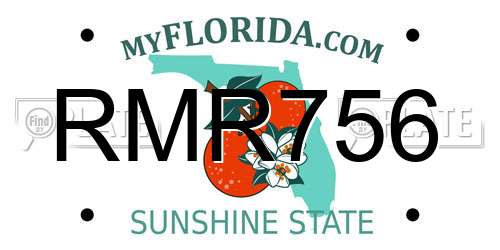 RMR756 Florida License Plate