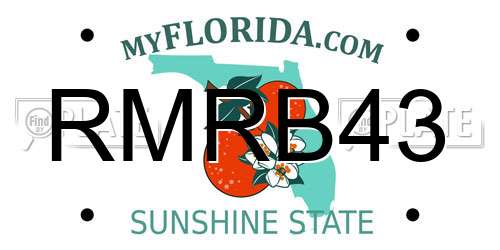RMRB43 Florida License Plate