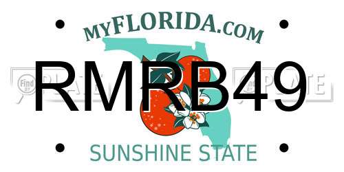 RMRB49 Florida License Plate