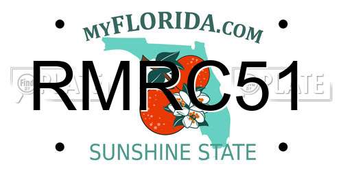 RMRC51 Florida License Plate