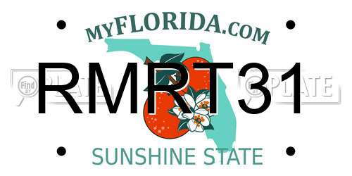 RMRT31 Florida License Plate
