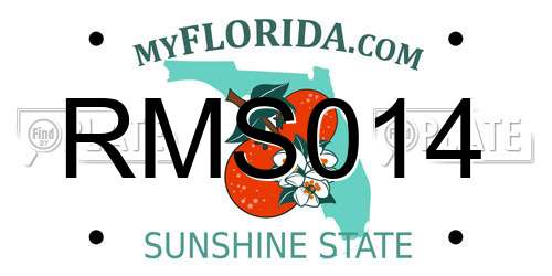 RMS014 Florida License Plate