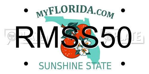 RMSS50 Florida License Plate