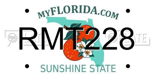RMT228 Florida License Plate