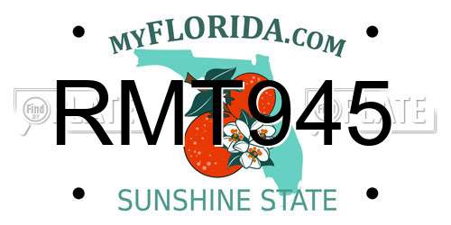 RMT945 Florida License Plate