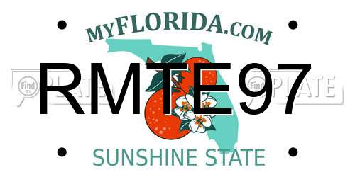 RMTE97 Florida License Plate