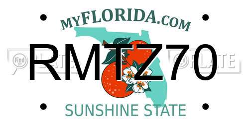 RMTZ70 Florida License Plate