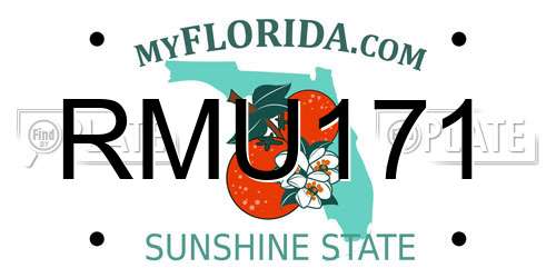 RMU171 Florida License Plate