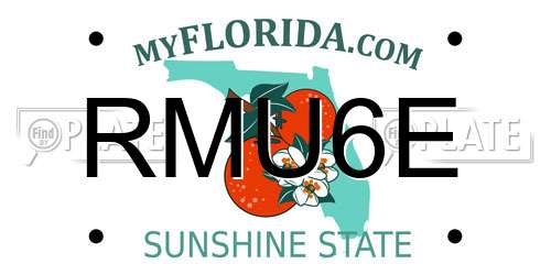 RMU6E Florida License Plate