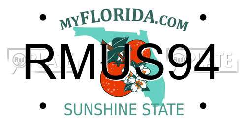 RMUS94 Florida License Plate