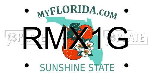 RMX1G Florida License Plate