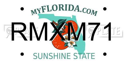 RMXM71 Florida License Plate