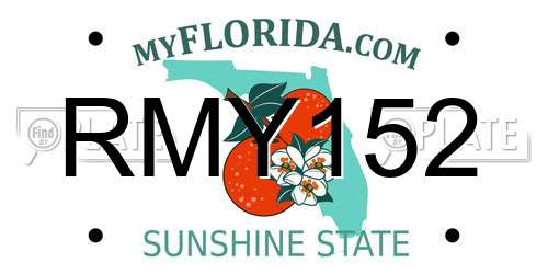 RMY152 Florida License Plate
