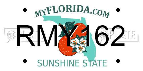 RMY162 Florida License Plate