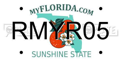RMYR05 Florida License Plate