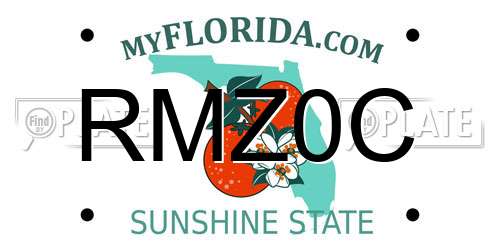 RMZ0C Florida License Plate