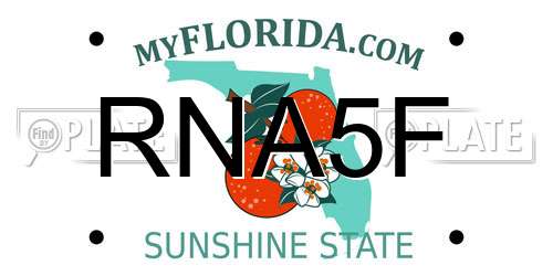 RNA5F Florida License Plate