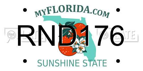 RND176 Florida License Plate