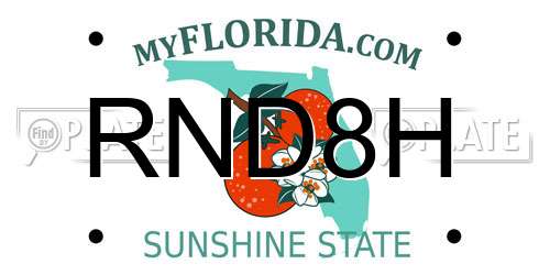 RND8H Florida License Plate