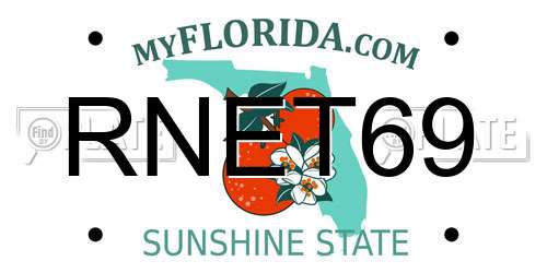 RNET69 Florida License Plate