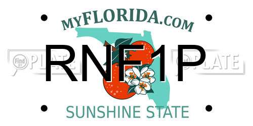 RNF1P Florida License Plate