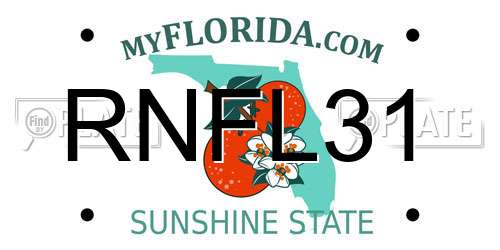 RNFL31 Florida License Plate