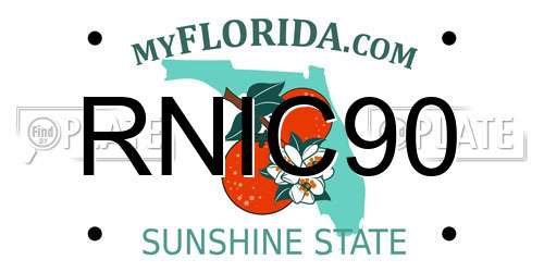 RNIC90 Florida License Plate