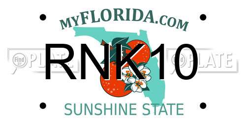 RNK10 Florida License Plate
