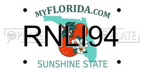 RNLI94 Florida License Plate