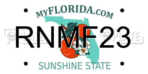 RNMF23 Florida License Plate