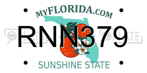 RNN379 Florida License Plate
