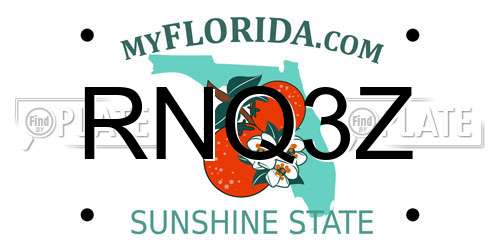 RNQ3Z Florida License Plate