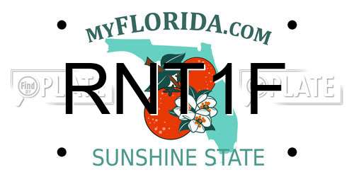 RNT1F Florida License Plate