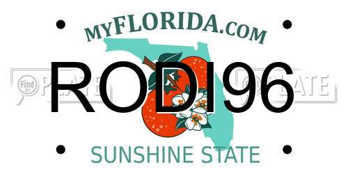 RODI96 Florida License Plate